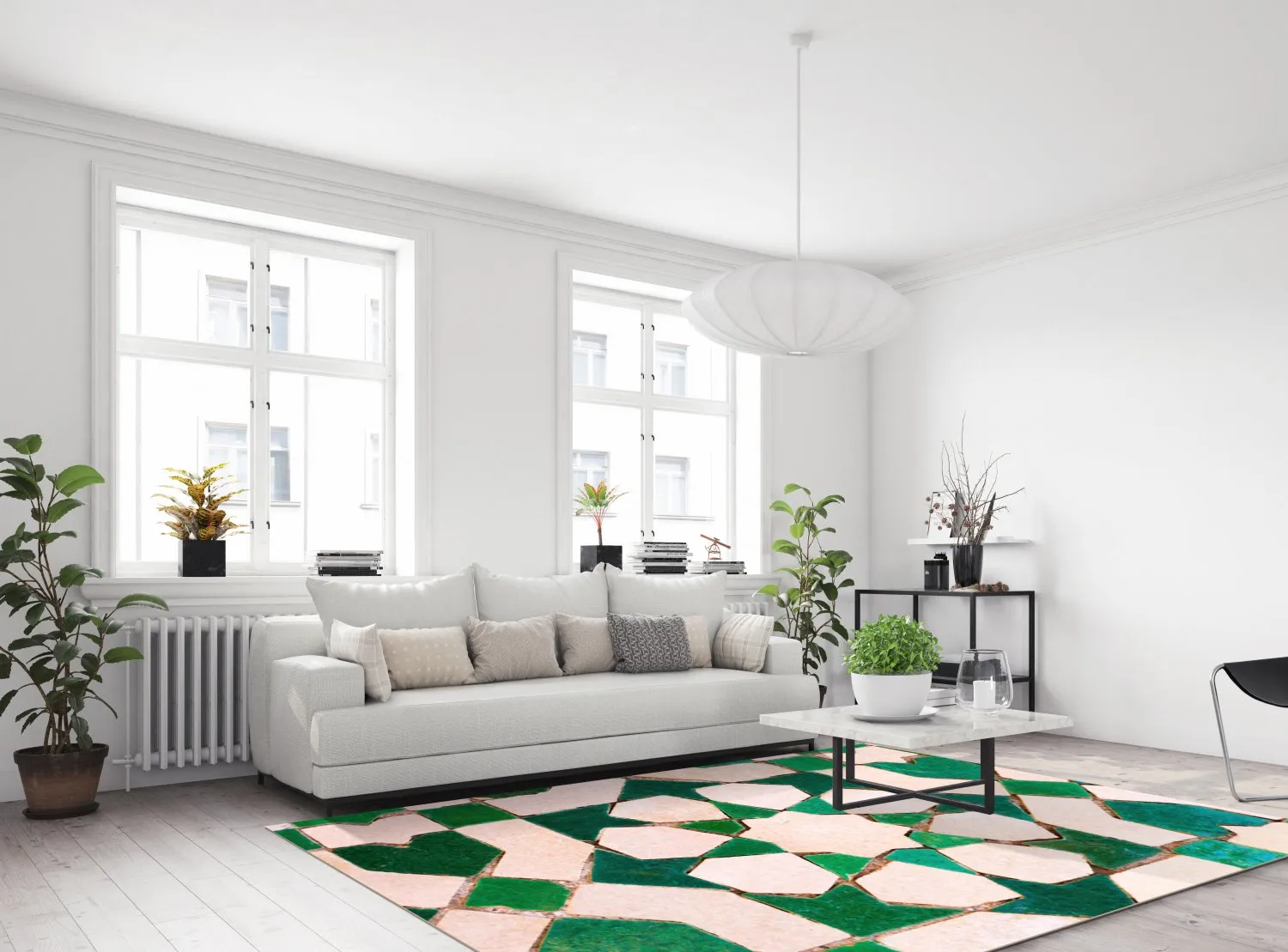 Wilton rug - Chia (green/beige)