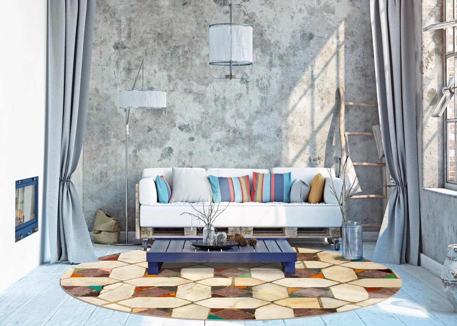 Round rug - Evisa (multi)