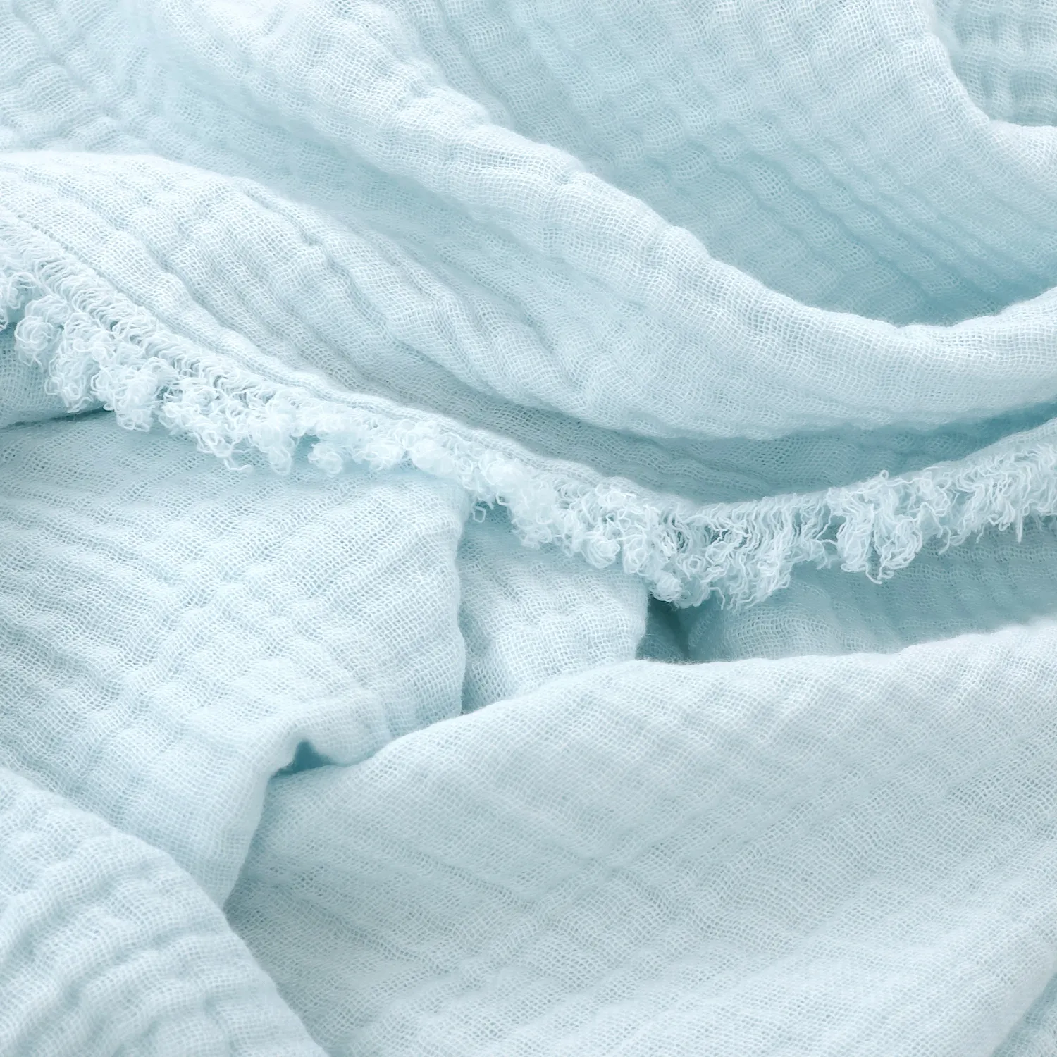 Throws - Muslin throw - Dorena (light blue)