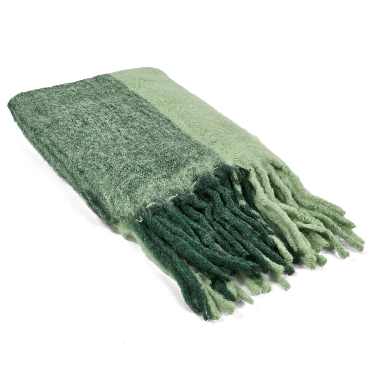 Throws - Plaid in wool mix - Carol (green)