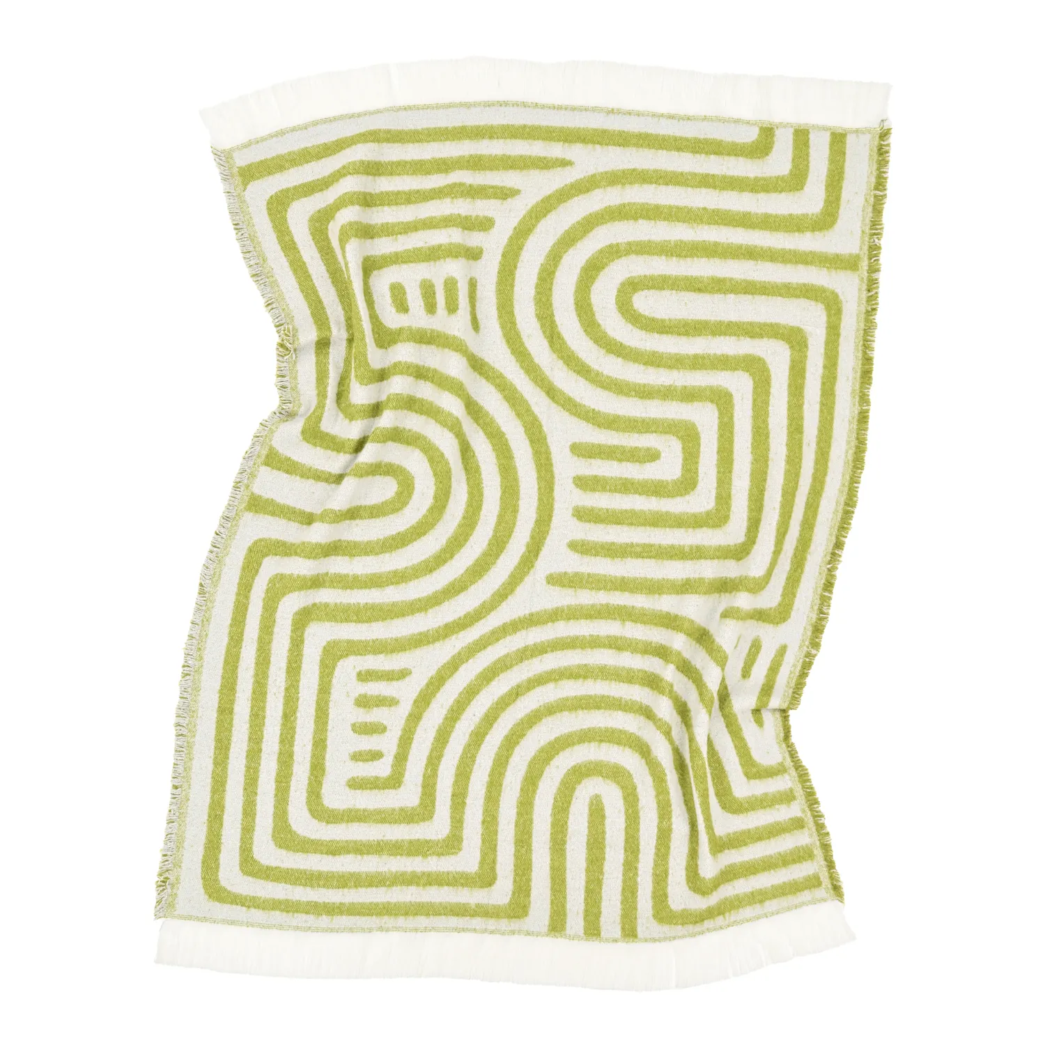 Throws - Wool blend throw - Melody (green/purple)