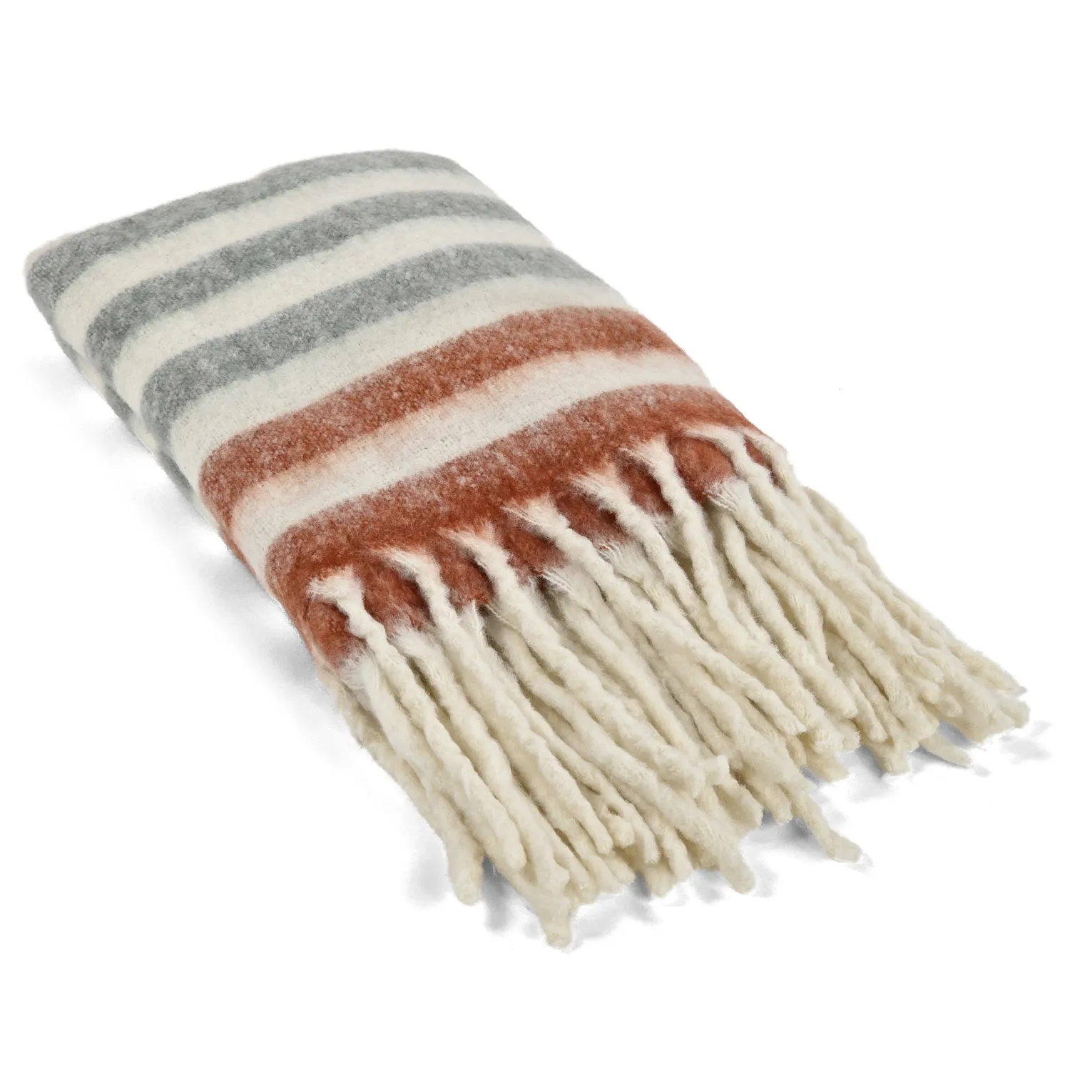 Throws - Plaid in wool mix - Monica (pink)