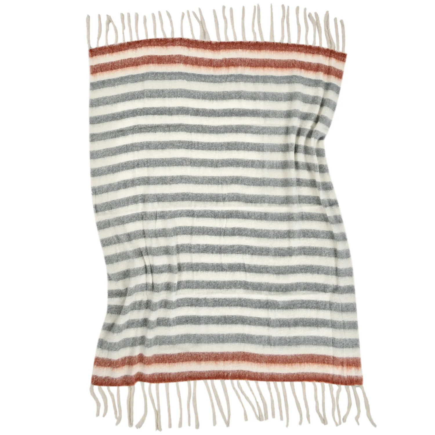 Throws - Plaid in wool mix - Monica (pink)