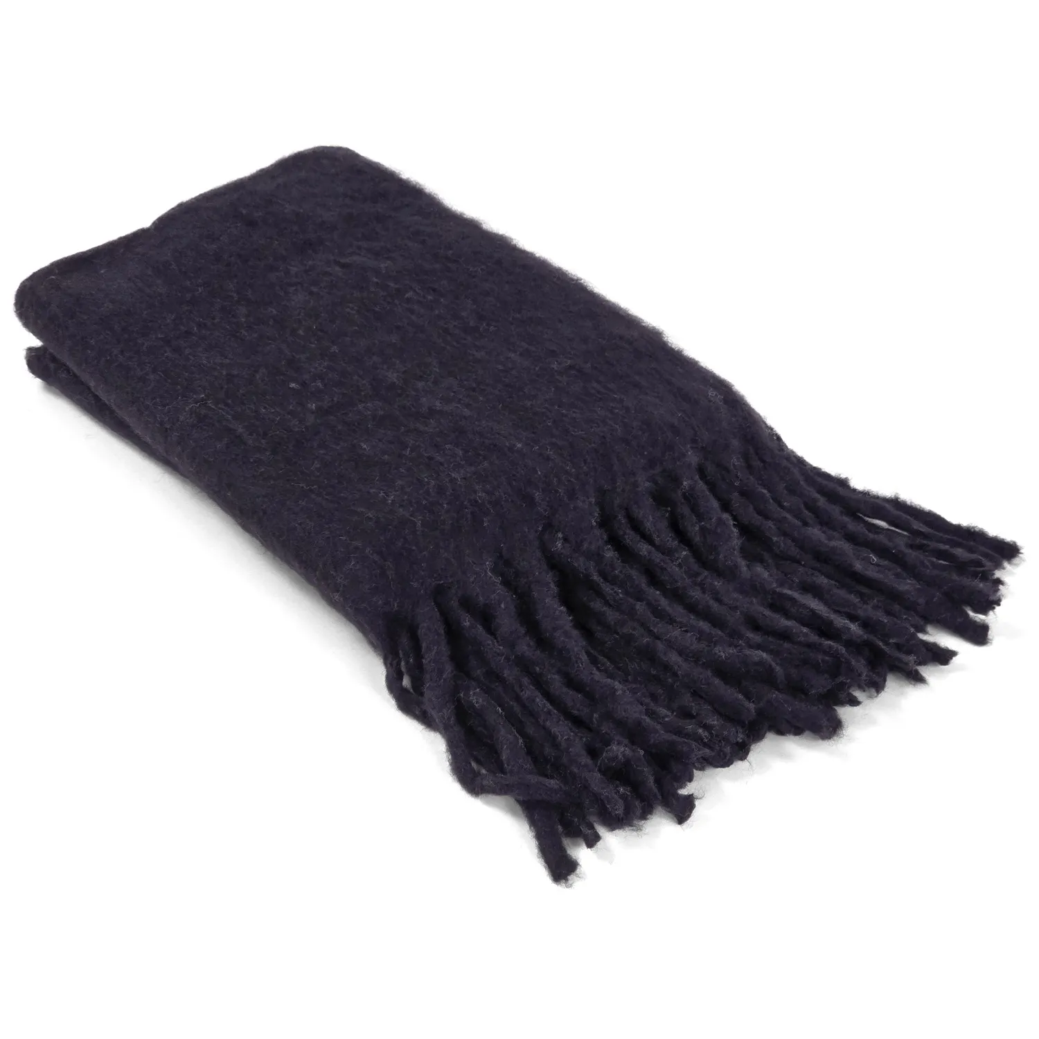 Throws - Plaid in wool mix - Samantha (black)