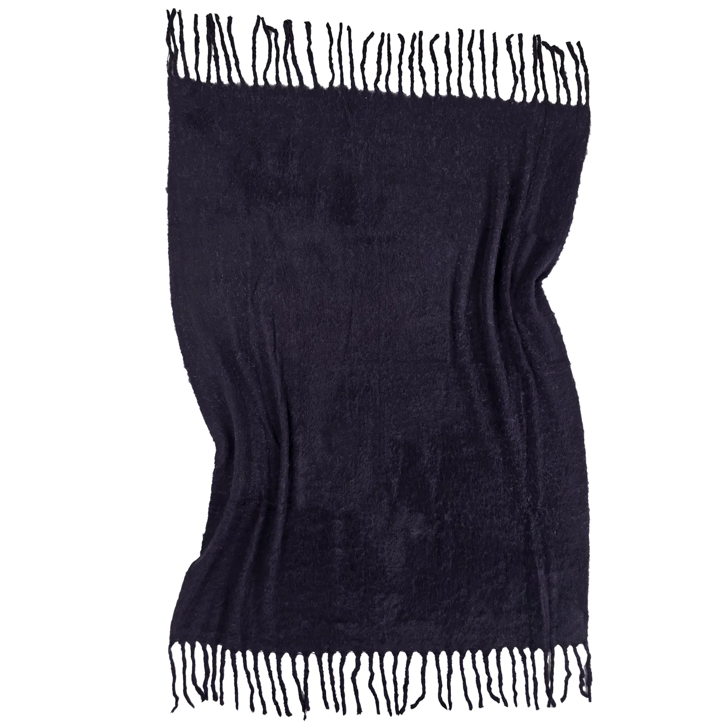 Throws - Plaid in wool mix - Samantha (black)