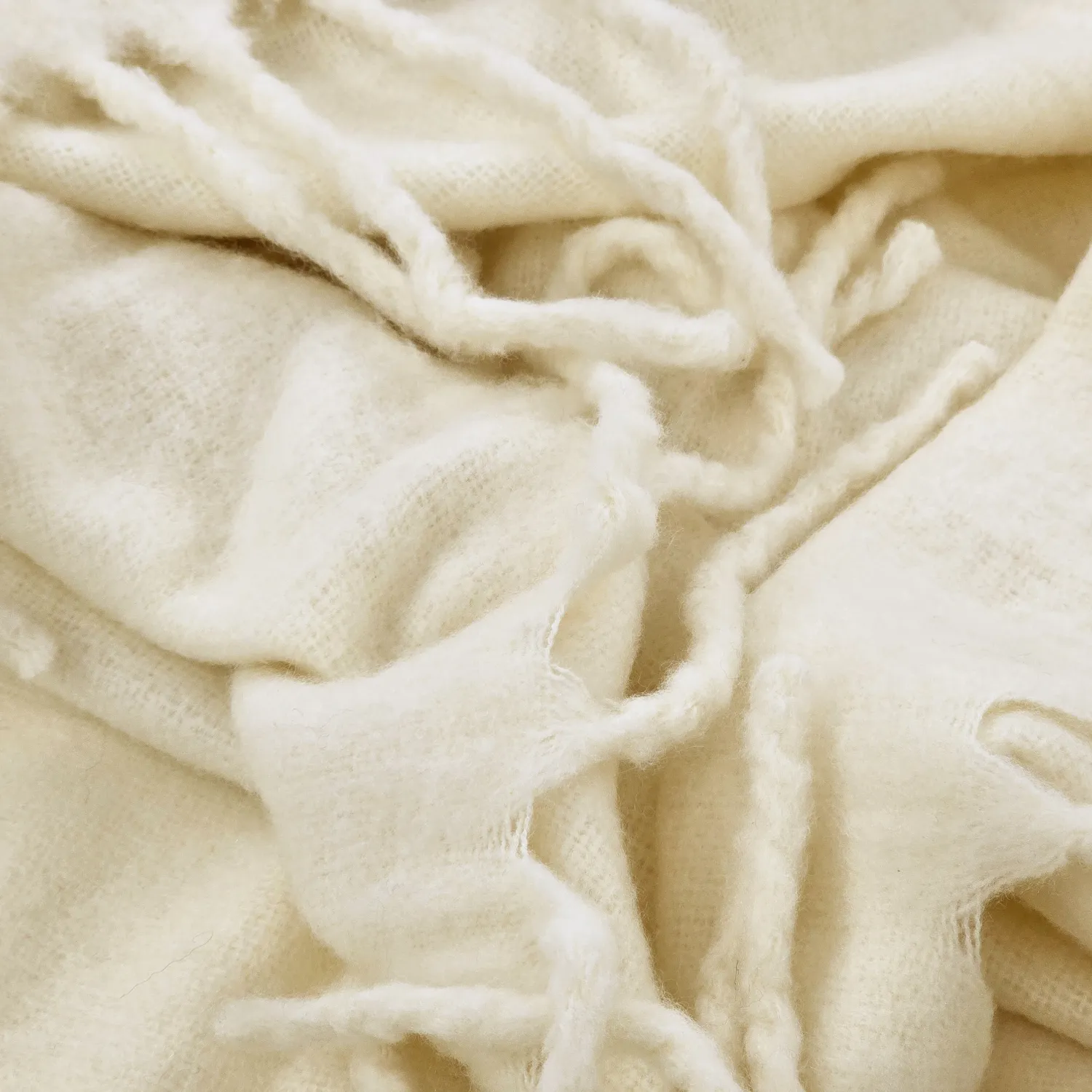 Throws - Plaid in wool mix - Samantha (offwhite)