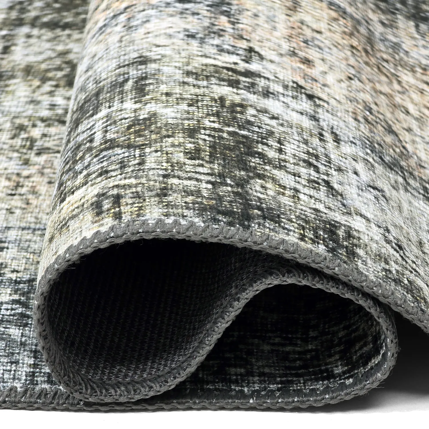 Flatweave rug - Bechar (black/multi)
