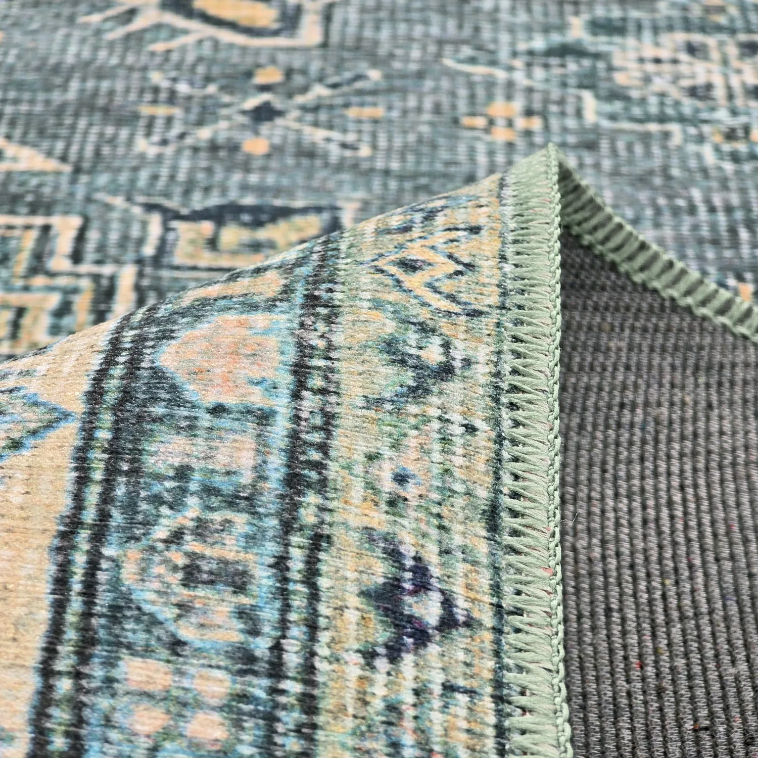 Flatweave rug - Benaluna (blue/green)
