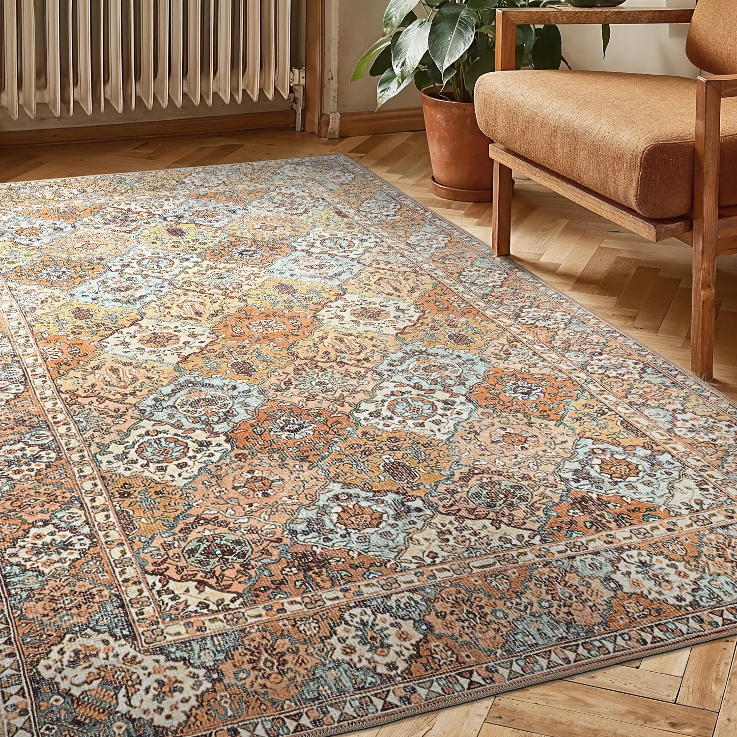 Flatweave rug - Berelina (beige/multi)