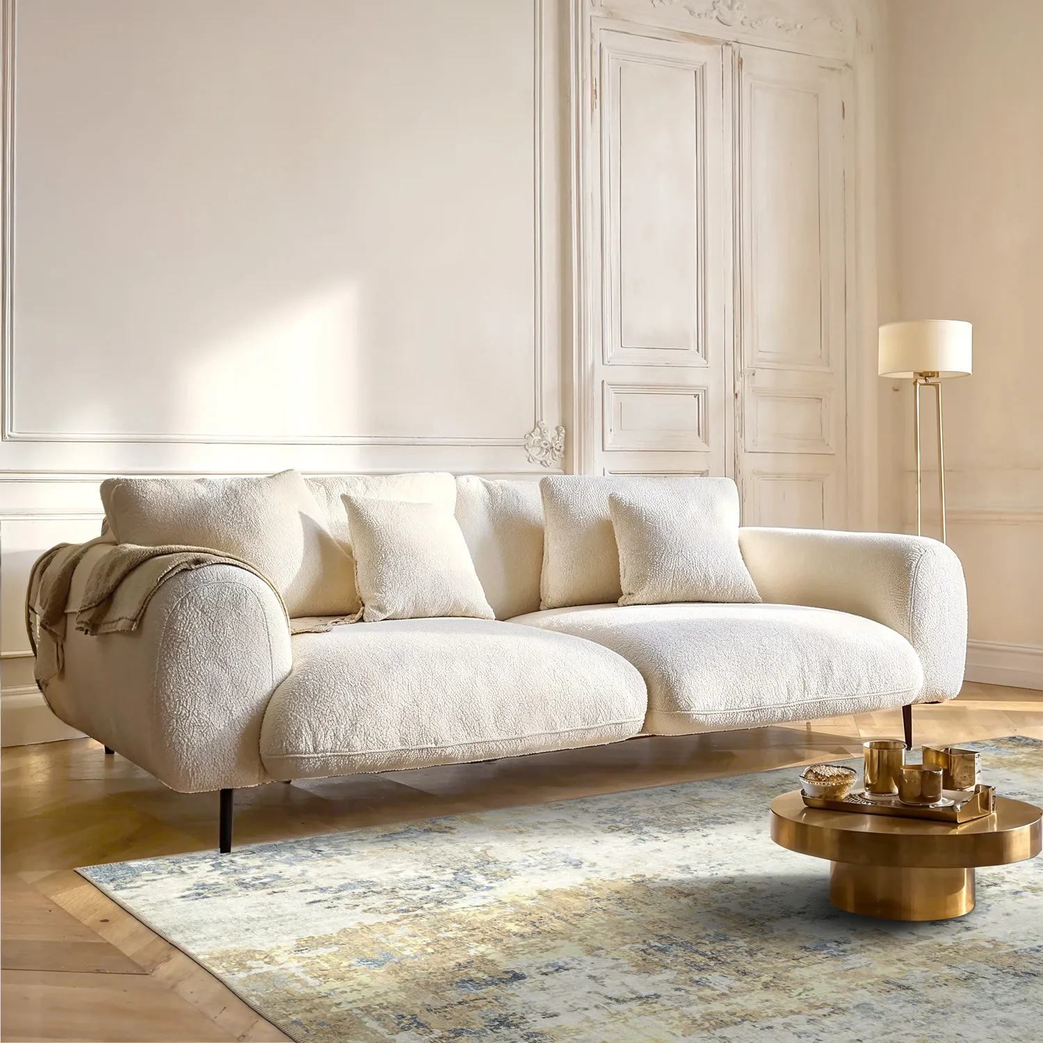Flatweave rug - Comino (beige/multi)