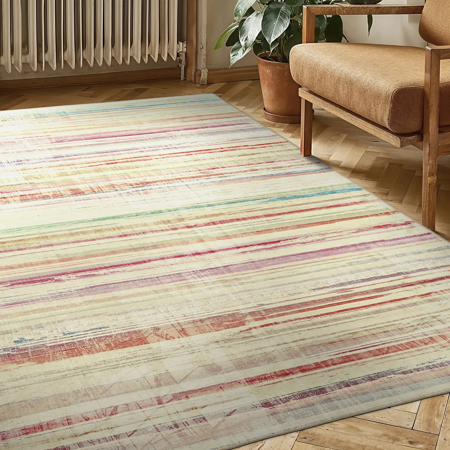 Flatweave rug - Delara (beige/multi)