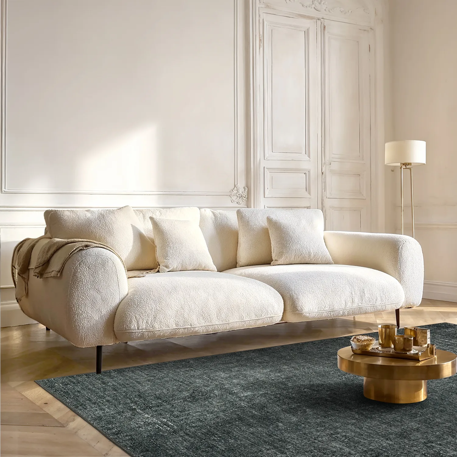 Flatweave rug - Elarion (black)