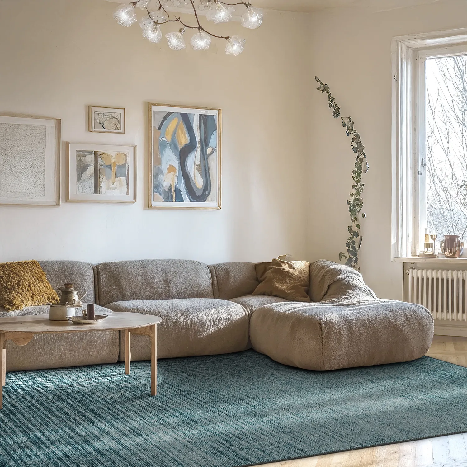 Flatweave rug - Elarion (blue)