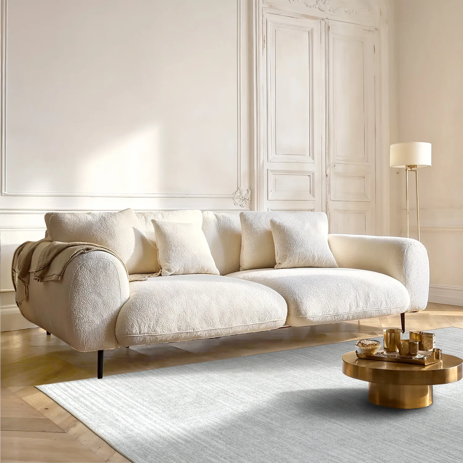 Flatweave rug - Elarion (light grey)