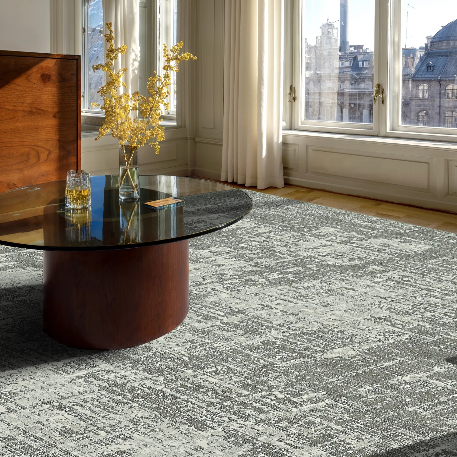 Flatweave rug - Elira (grey)