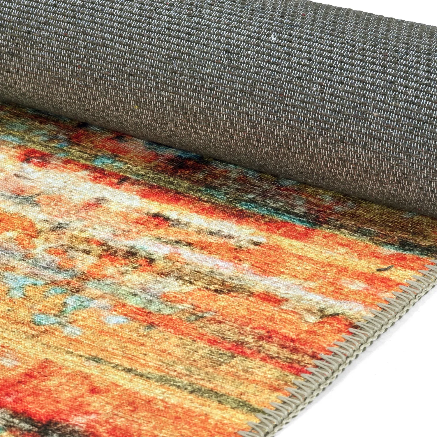 Flatweave rug - Kazea (orange/multi)