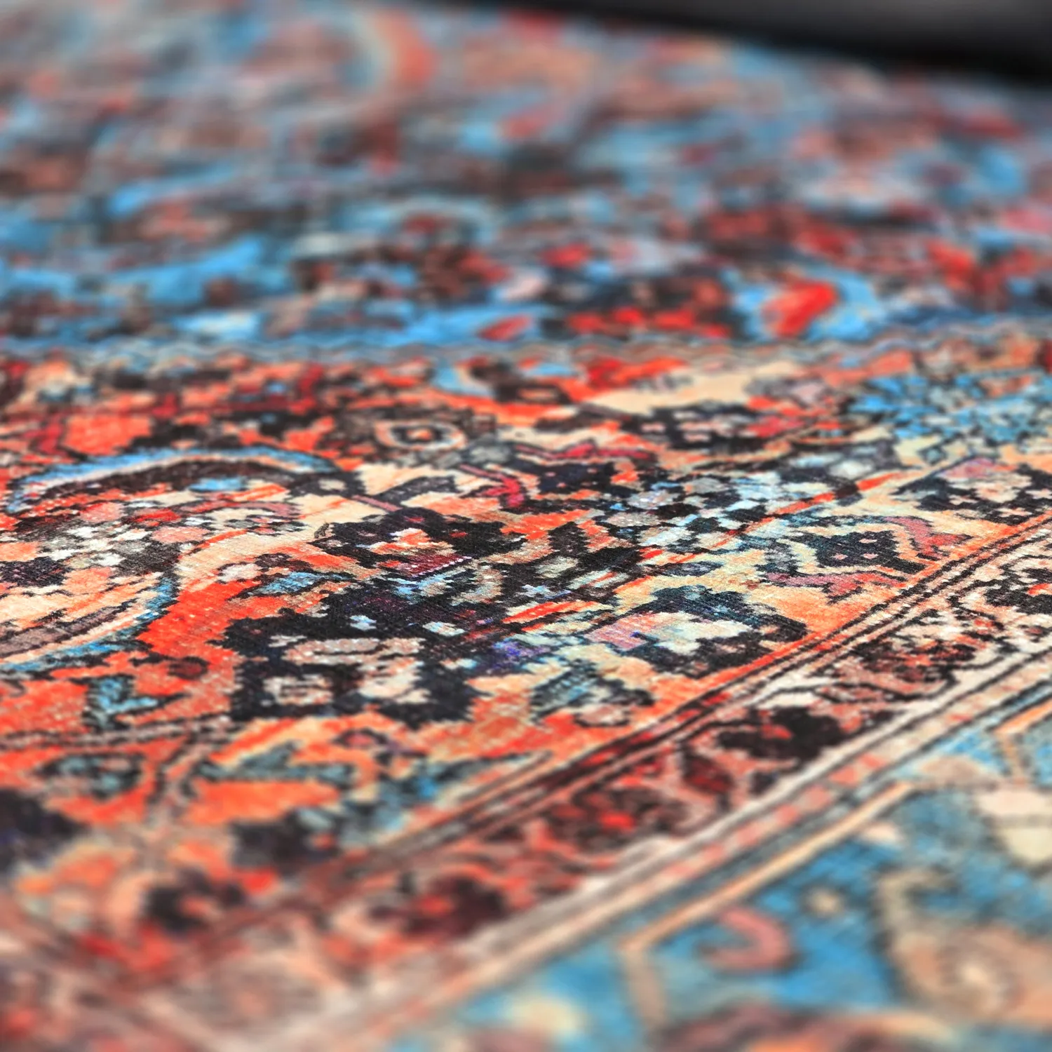 Flatweave rug - Mardin (red/blue)