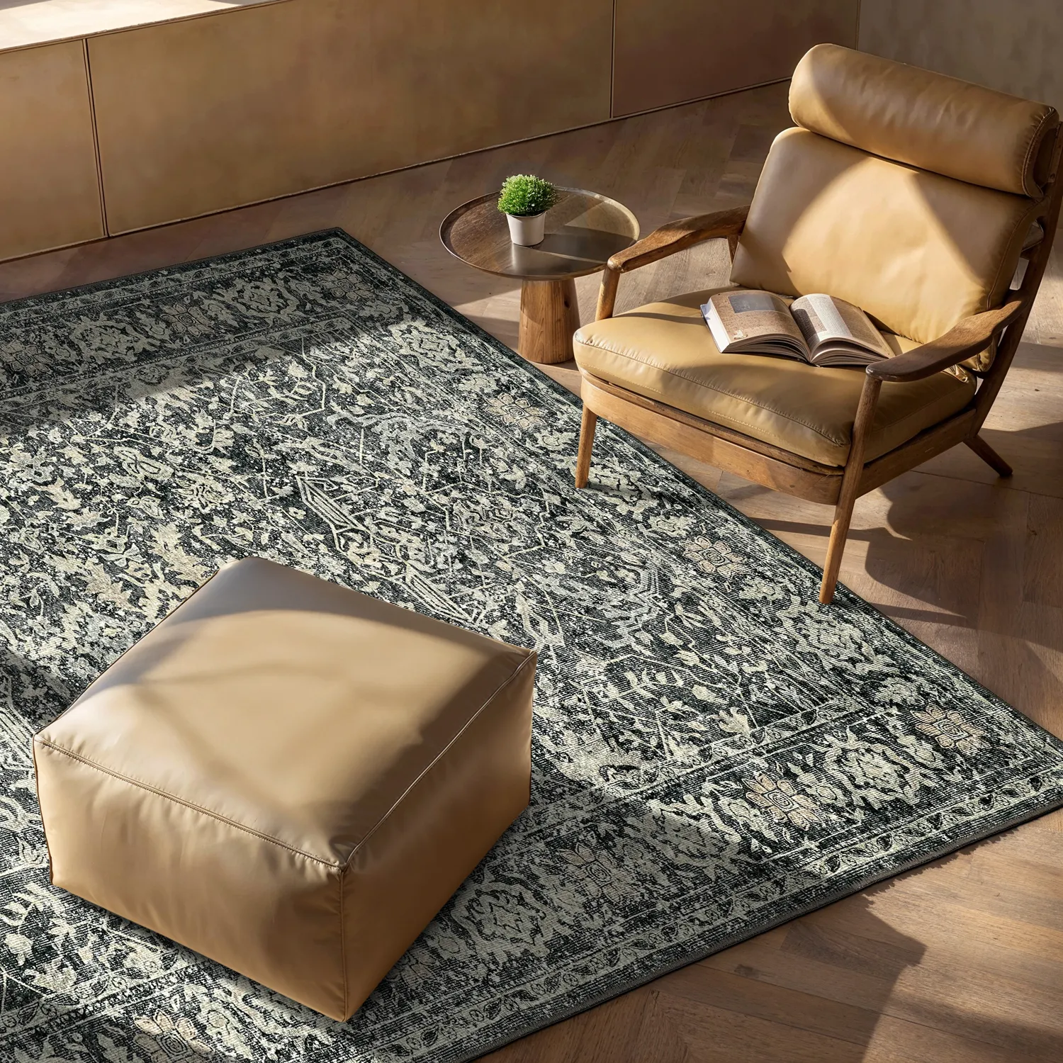 Flatweave rug - Meralis (black)