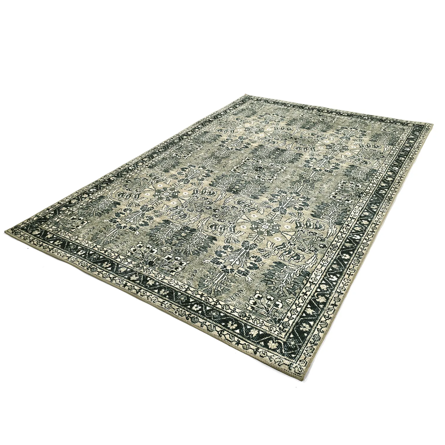 Flatweave rug - Yasirah (blue/green)