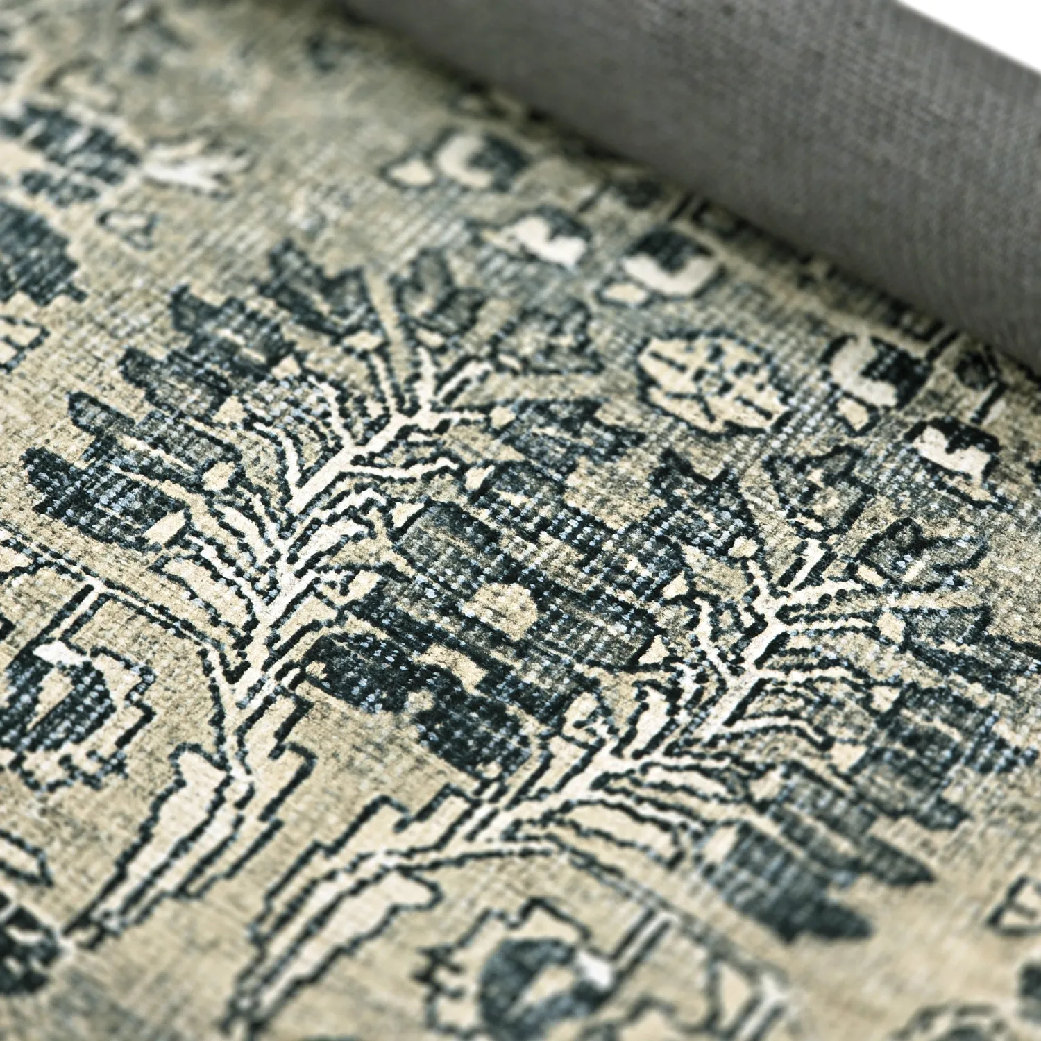 Flatweave rug - Yasirah (blue/green)