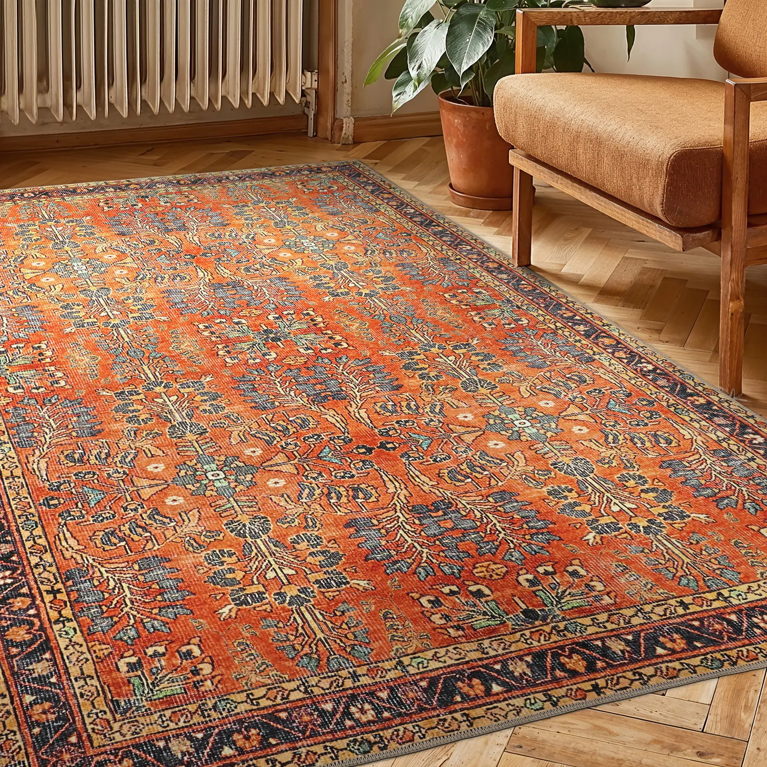 Flatweave rug - Yasirah (orange)