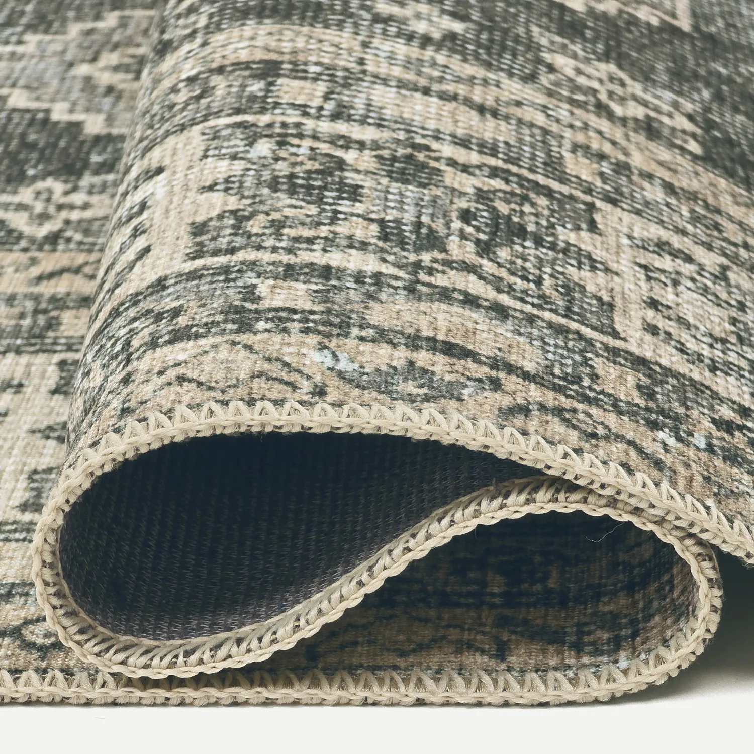 Flatweave rug - Zuleina (green)