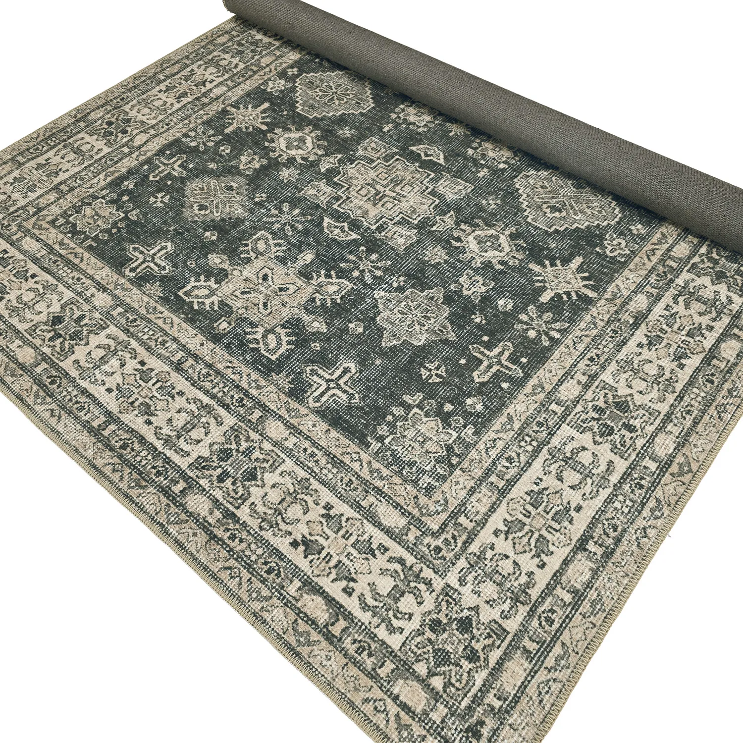 Flatweave rug - Zuleina (green)