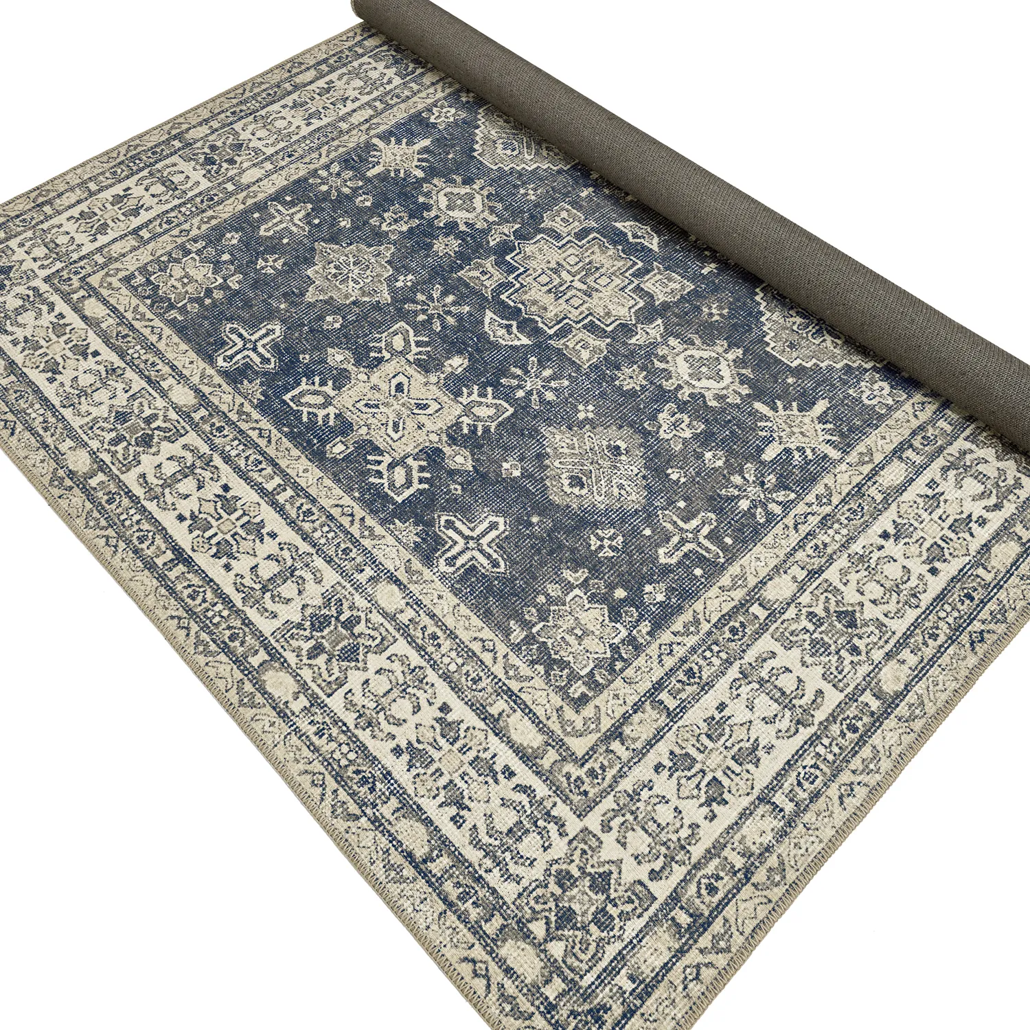 Flatweave rug - Zuleina (dark grey)