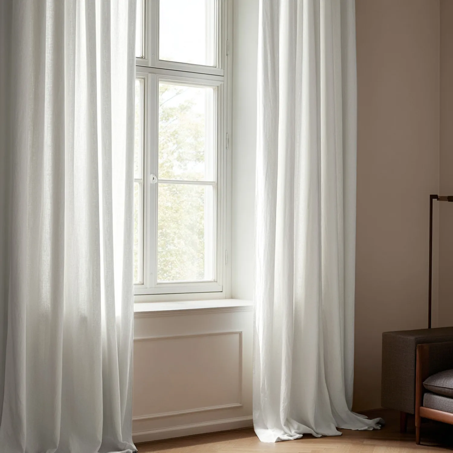 Curtains - Linen curtain Luana (white)