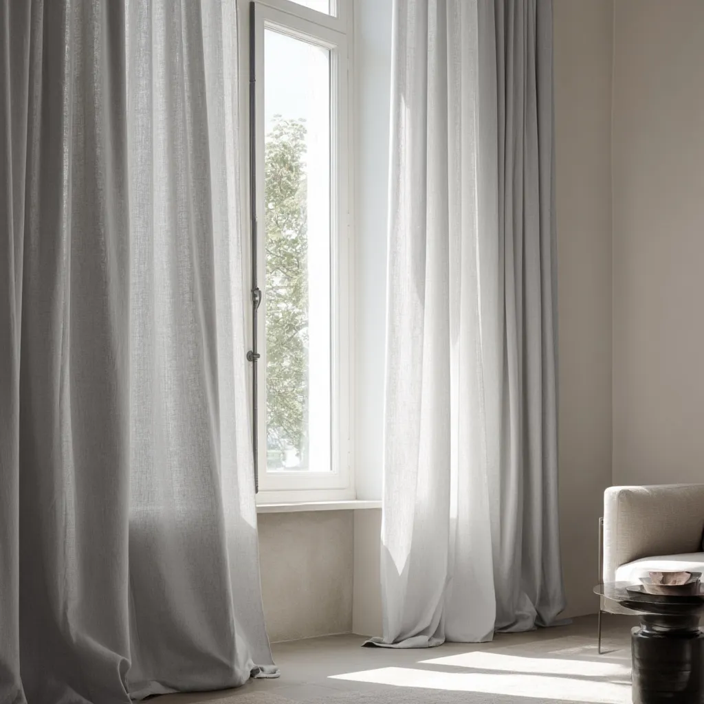 Curtains - Curtain in Linen Imitation Andrada (grey)