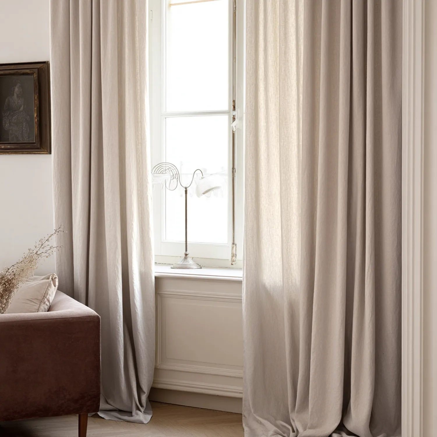 Curtains - Linen curtain Cosmina (beige)