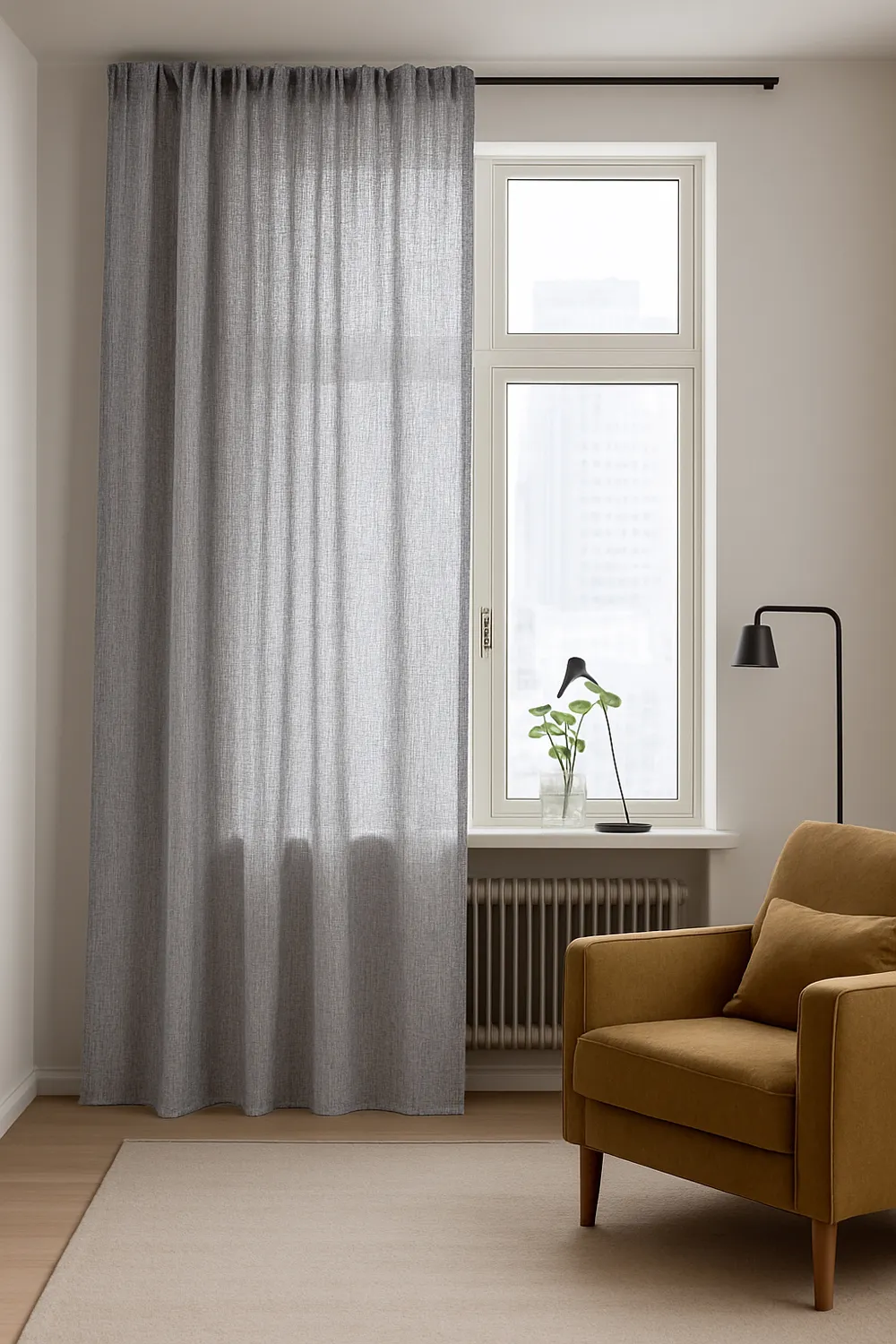 Curtains - Linen curtain Cosmina (gray)