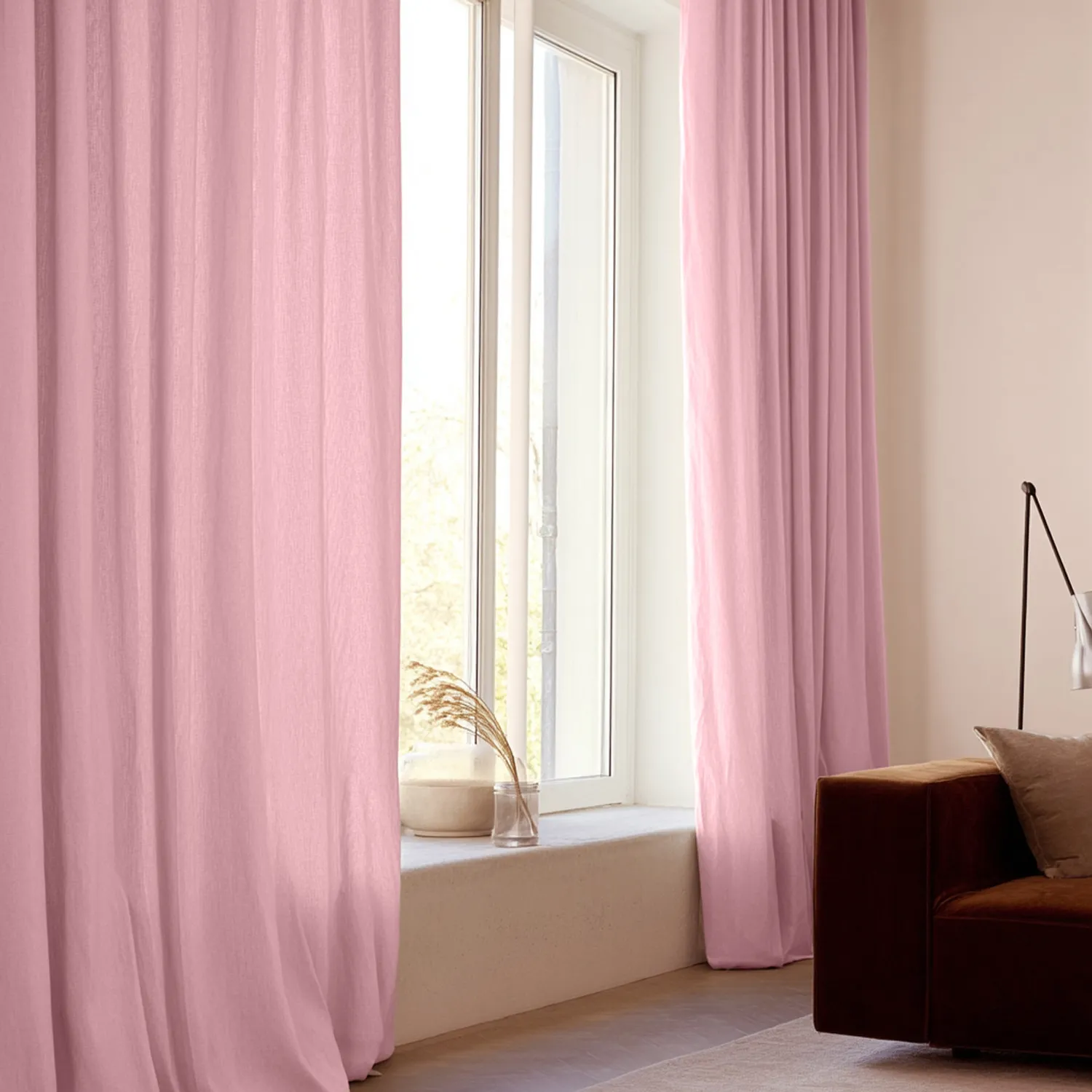 Curtains - Linen curtain Cosmina (pink)