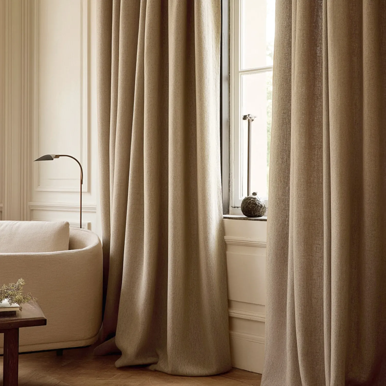 Curtains - Linen curtain Melania (brown)