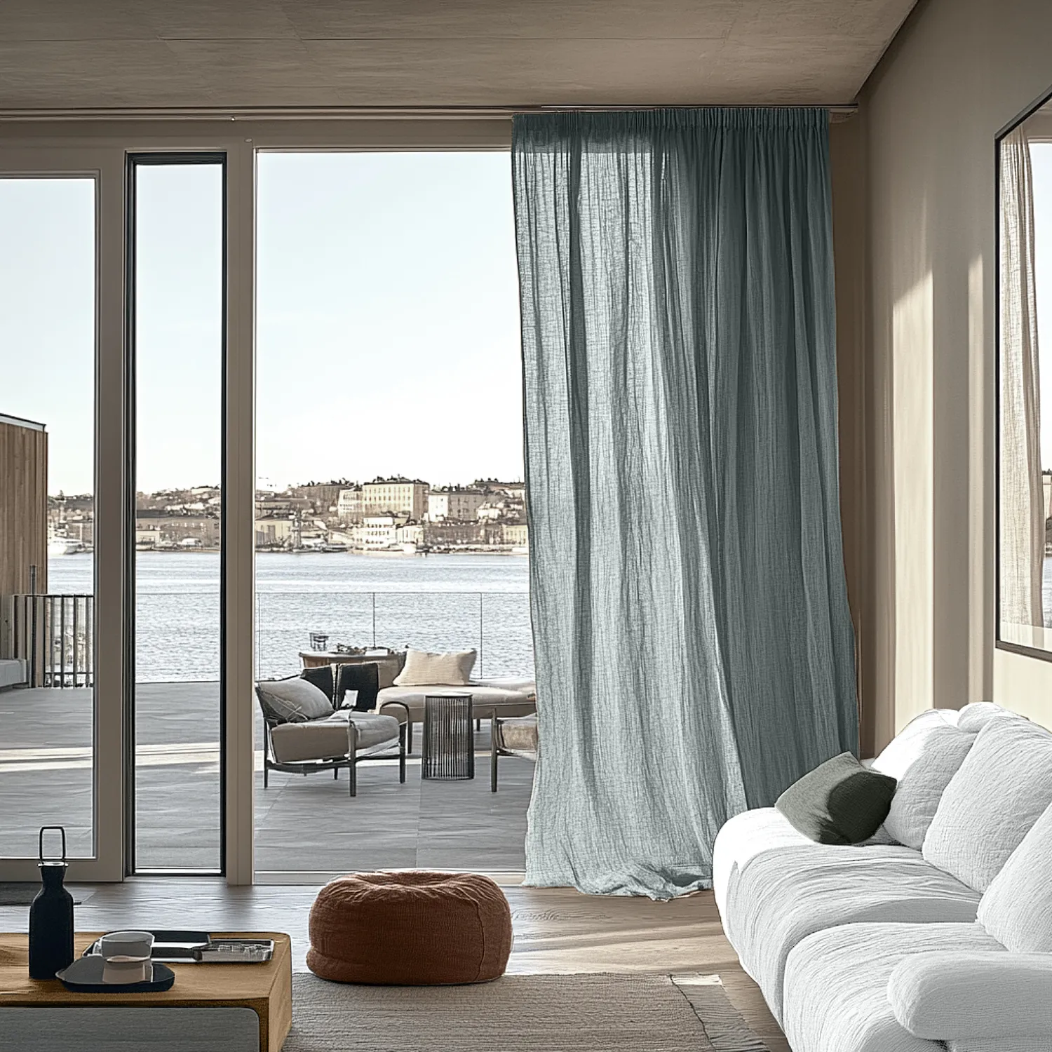 Curtains - Lace curtain Hilma (gray)