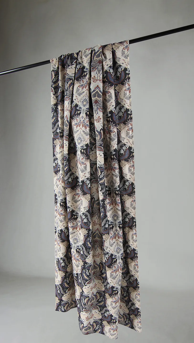 Curtains - Cotton curtain Paula (blue)