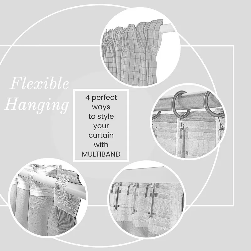 Curtains - Linen curtain Cosmina (white)