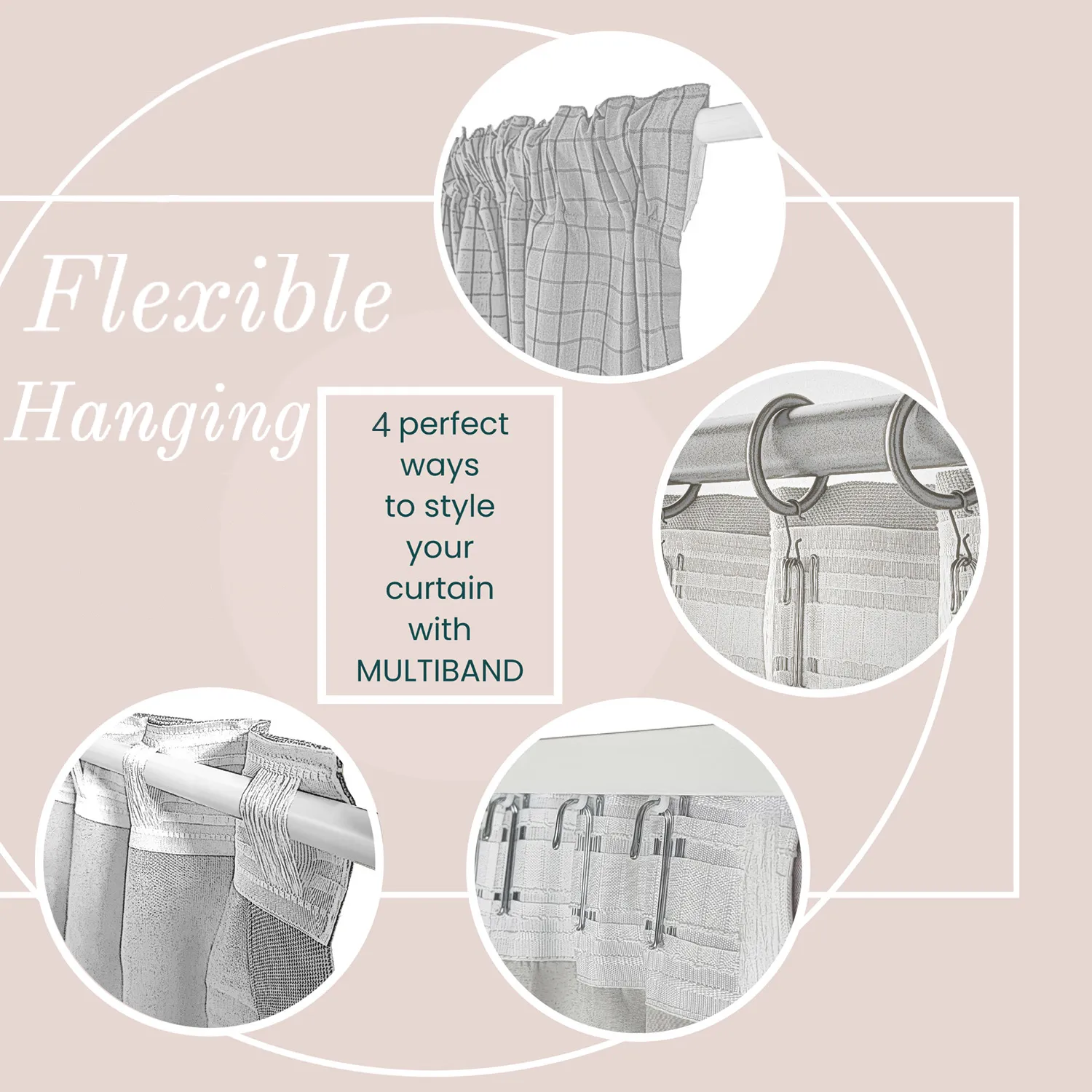 Curtains - Blackout curtain Isolde (beige)