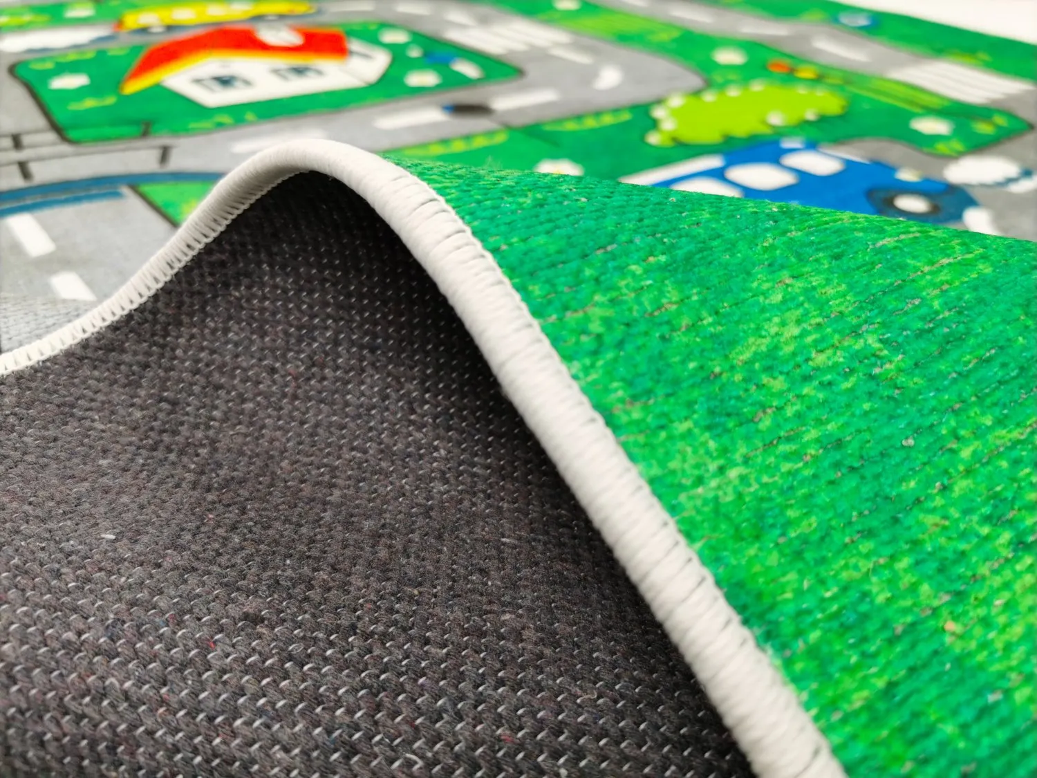 Childrens rugs - Village Road (green)