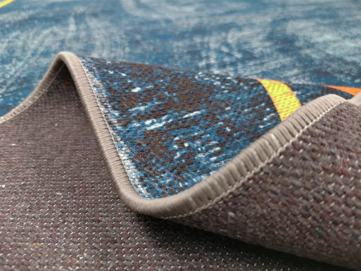 Wilton rug - Zaros (blue/gold)