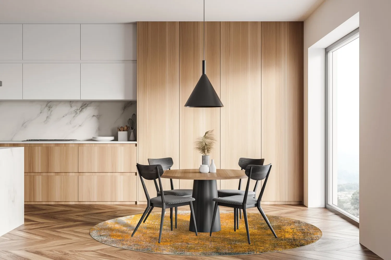 Round rug - Lalin (yellow)