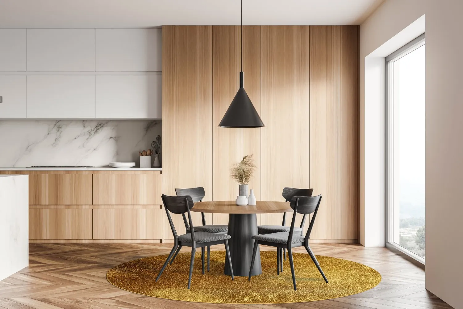 Round rug - Malveira (gold)