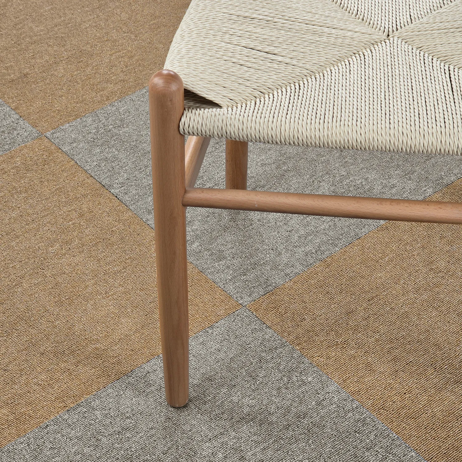 Wall-to-wall carpet - Almeria Carpet tiles 24 pcs (beige)