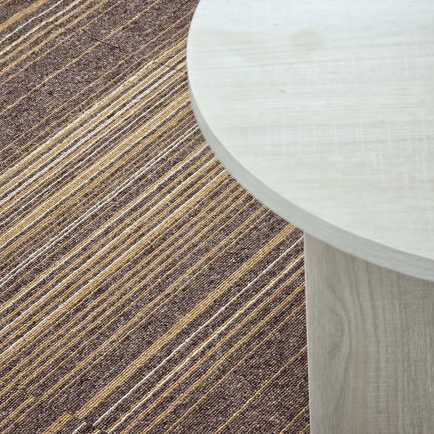 Wall-to-wall carpet - Almeria Carpet tiles 24 pcs (irregularly striped brown)