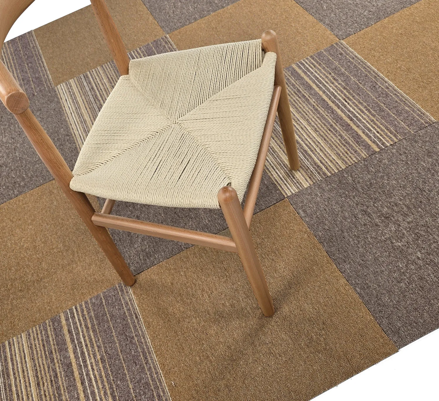 Wall-to-wall carpet - Almeria Carpet tiles 24 pcs (brown)