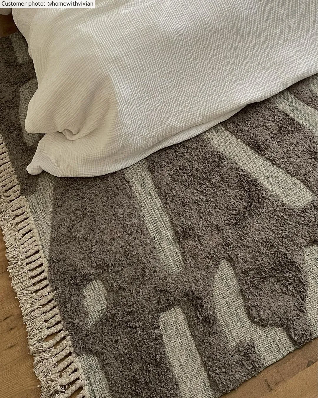 Cotton rug - Split (grey)