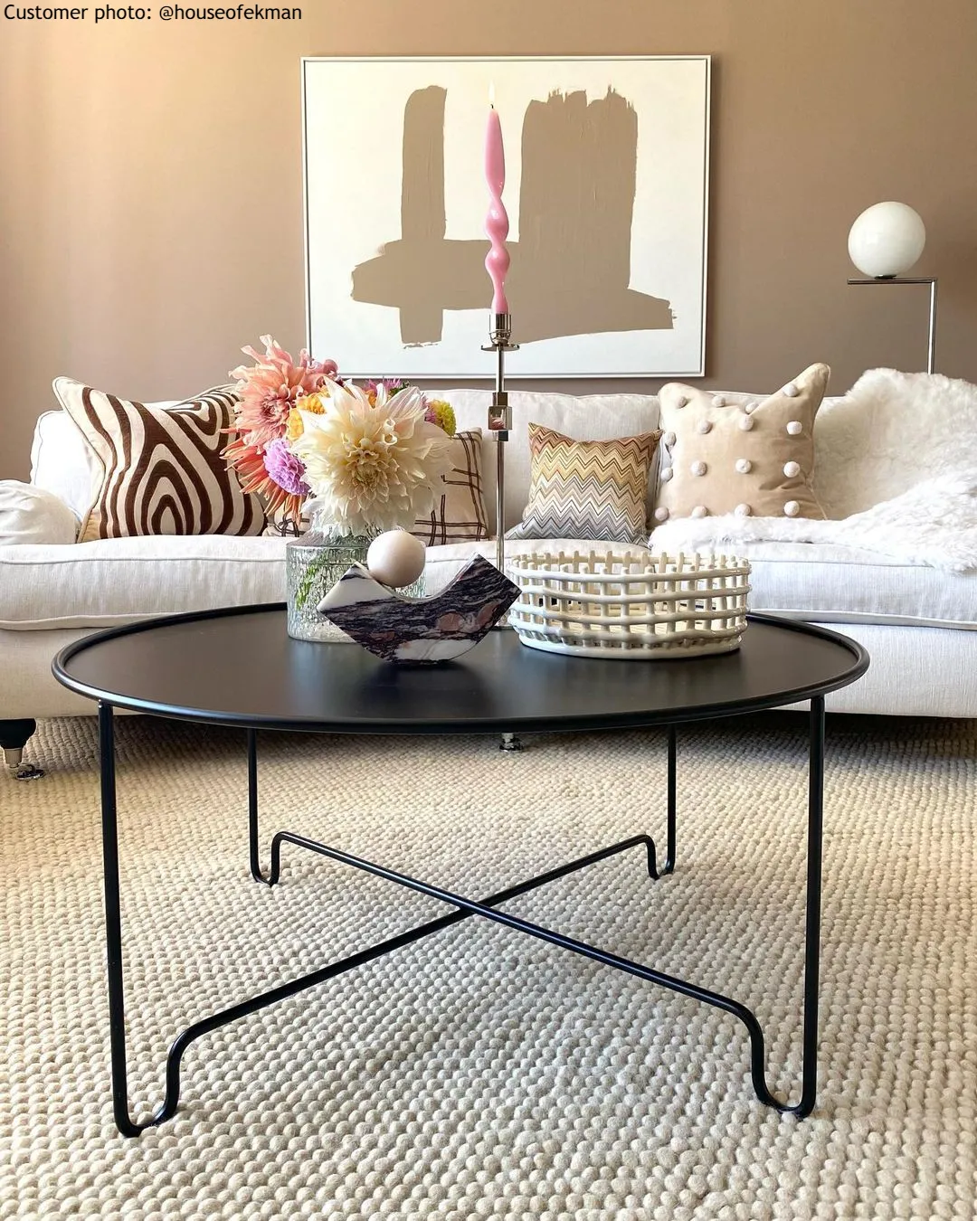 Round rug - Avafors Wool Bubble (beige)