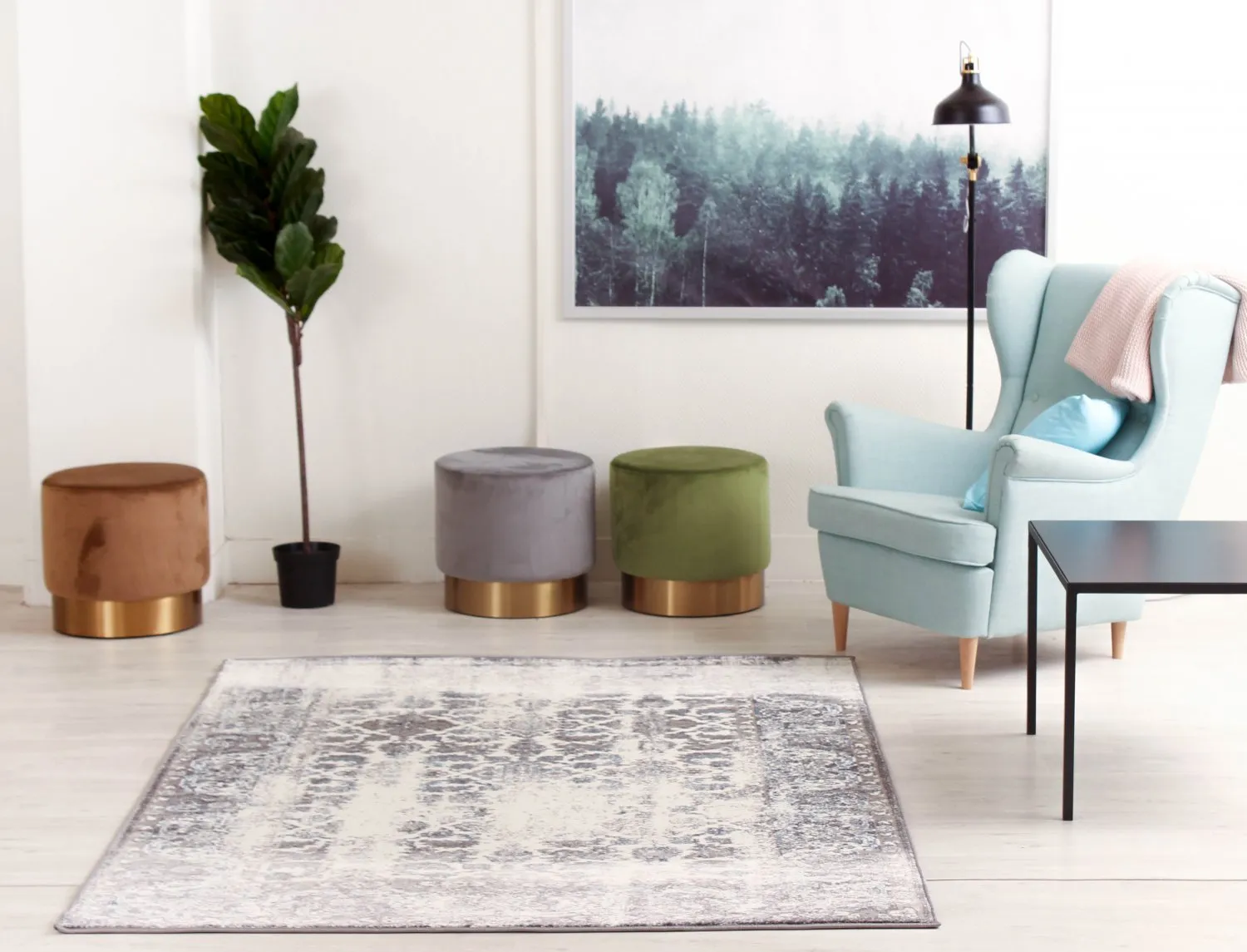 Wilton rug - Varde (grey)