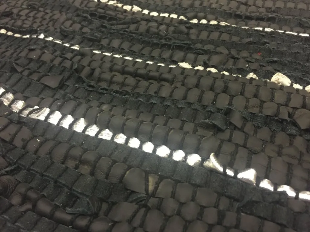 Rag rugs - Nordal Design (black, 100% leather)