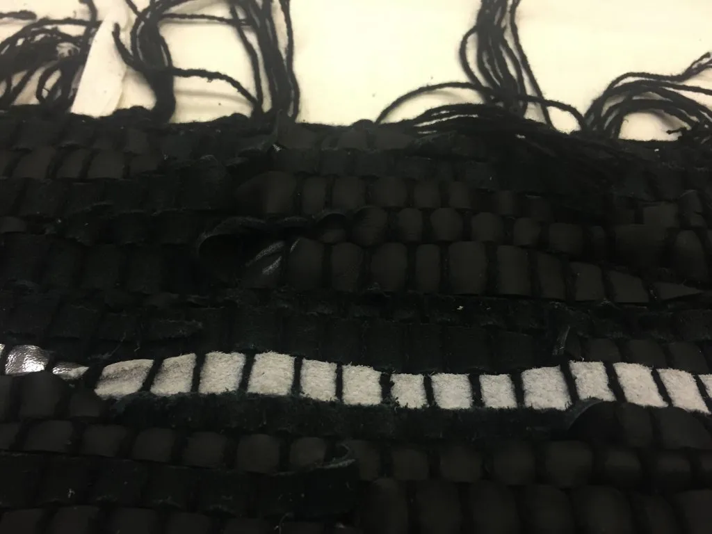 Rag rugs - Nordal Design (black, 100% leather)